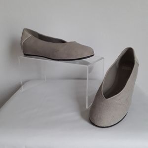 Eileen Fisher Leather Textile Shimmer Flats Sz 8.5
